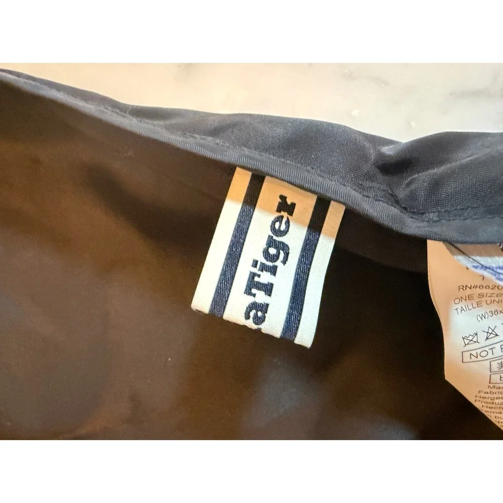 Onitsuka Tiger Black Drawstring Cinch Backpack Bag Tiger Graphic Print